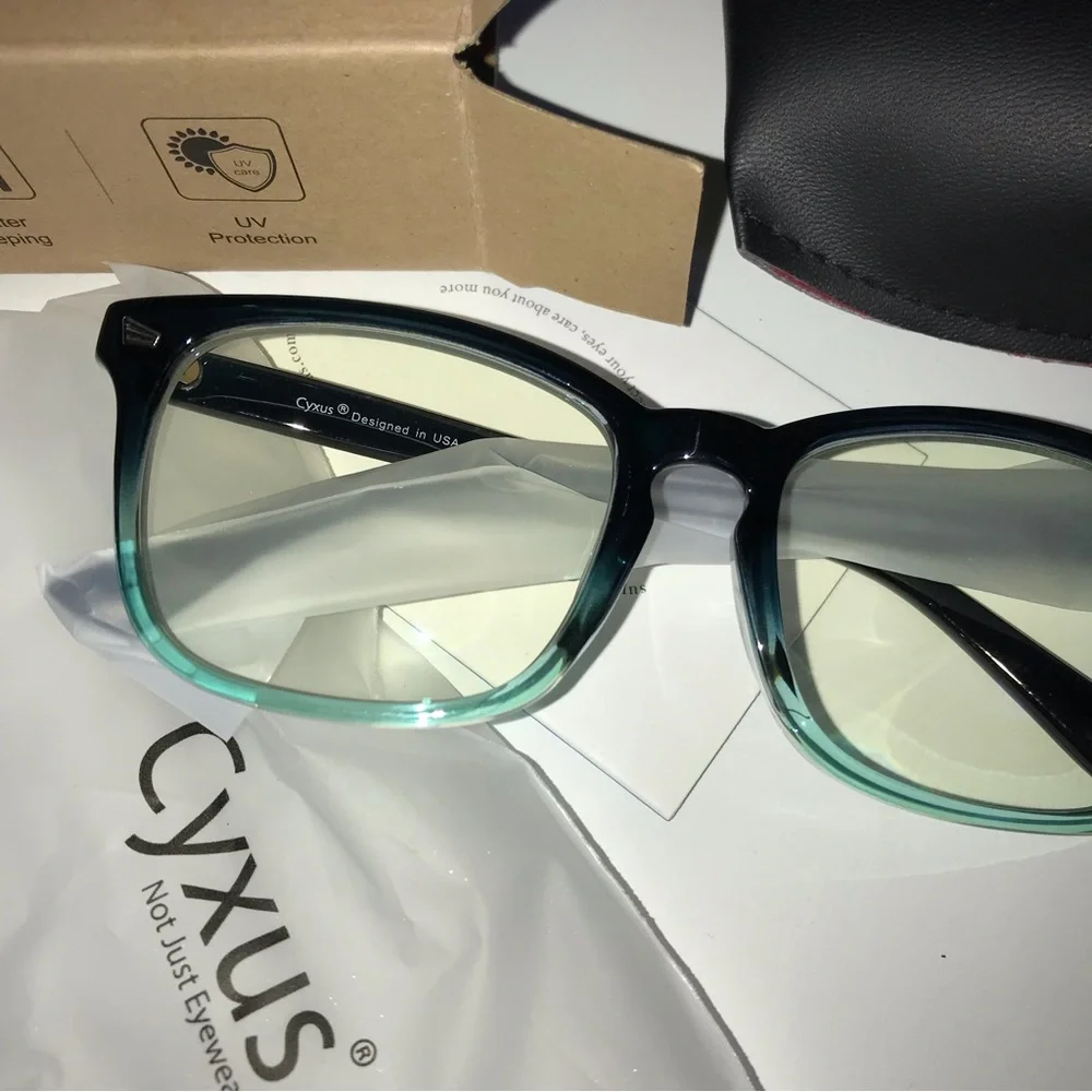 Blue Light Filter Computer Glasses Unisex Cyxus w/Case NIB